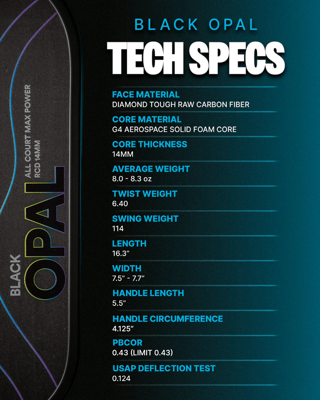 Vợt Pickleball Six Zero Black Opal
